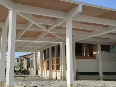 Arbour in "Ester" beach resort (Viareggio)